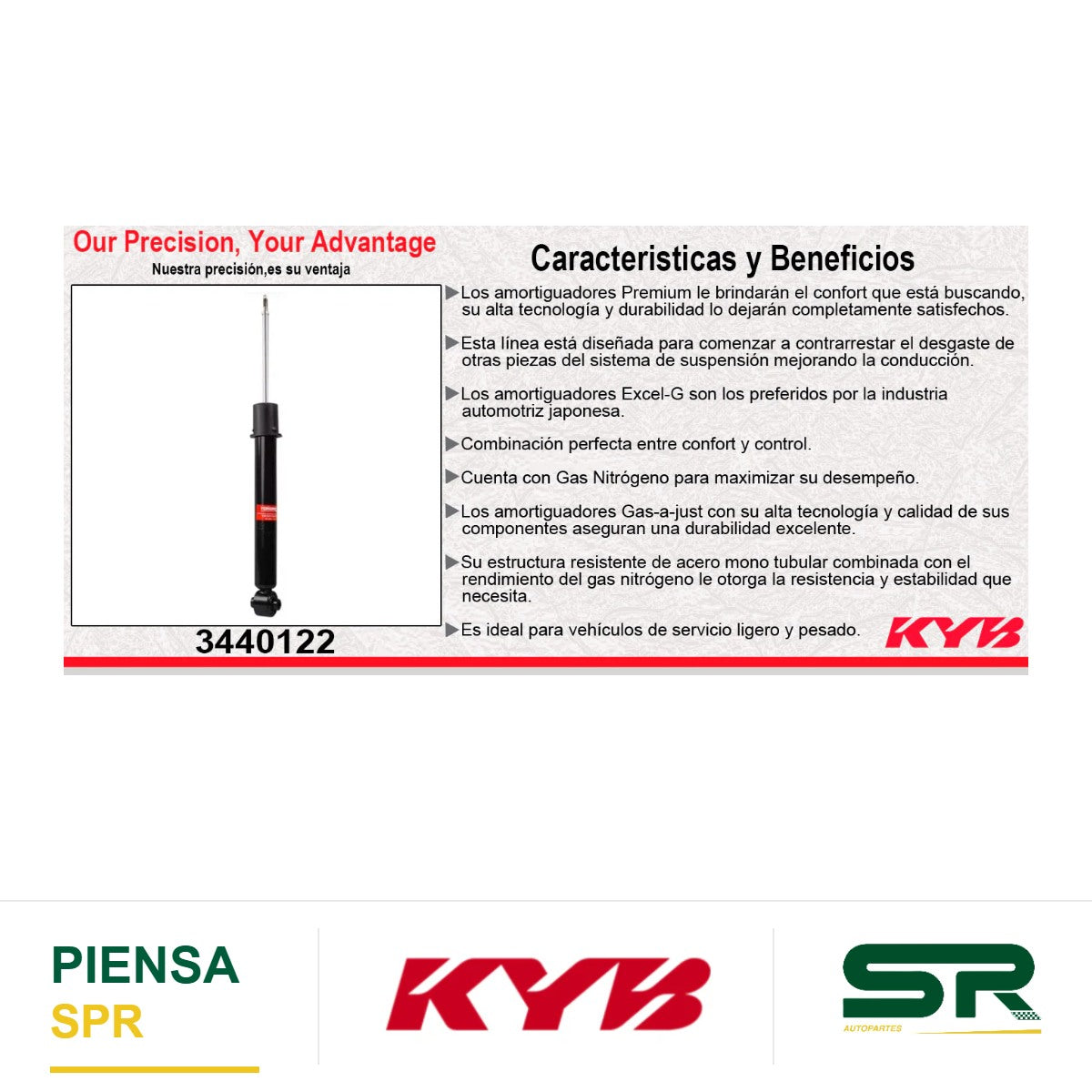 AMORTIGUADOR TRASERO GAS EXCEL-G HYUNDAI TUCSON (2020-2021). KYB