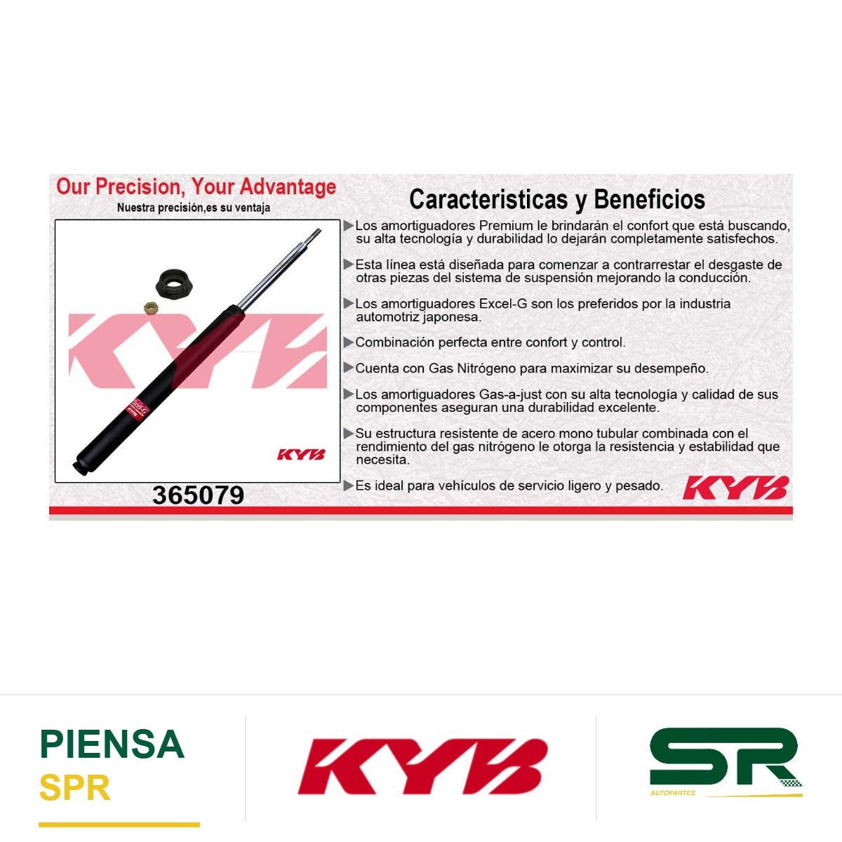 AMORTIGUADOR TRASERO GAS EXCEL-G NISSAN MAXIMA (1989-1994) - STANZA (1990-1992) KYB