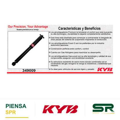AMORTIGUADOR TRASERO GAS EXCEL-G CHEV EXPRESS VAN & PASAJEROS TODOS (2012-2014). KYB
