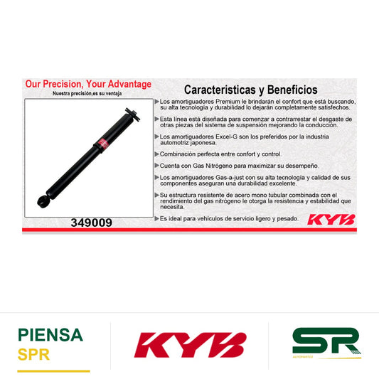 AMORTIGUADOR TRASERO GAS EXCEL-G CHEV EXPRESS VAN & PASAJEROS TODOS (2012-2014). KYB