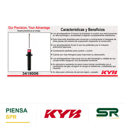 AMORTIGUADOR DELANTERO GAS EXCEL-G AUDI Q5 L4 2.0 (2018-2020). KYB