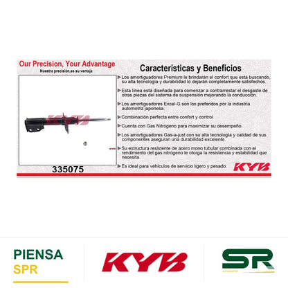 AMORTIGUADOR DELANTERO IZQUIERDO GAS EXCEL-G CHEV. EQUINOX (2010-2017) - TERRAIN (2010-2017) EXCEPTO RIN 19 KYB
