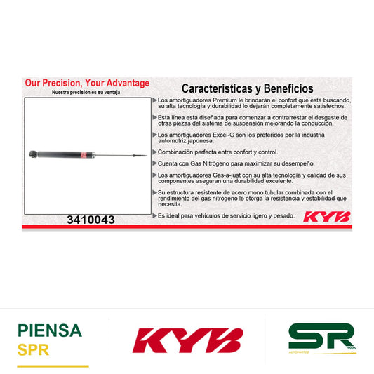 AMORTIGUADOR TRASERO GAS EXCEL-G ACURA TLX (2015-2020). KYB