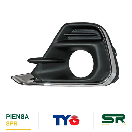 REJILLA IZQUIERDO PARA FARO DE NIEBLA CROMADA CHEVROLET SPARK 2016-2018 LINEA NUEVA C / MOLD TLD. 352 TYG