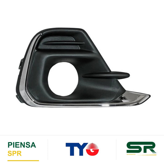 REJILLA DERECHO PARA FARO DE NIEBLA CROMADA CHEVROLET SPARK 2016-2018 LINEA NUEVA C / MOLD TLD. 346 352 TYG