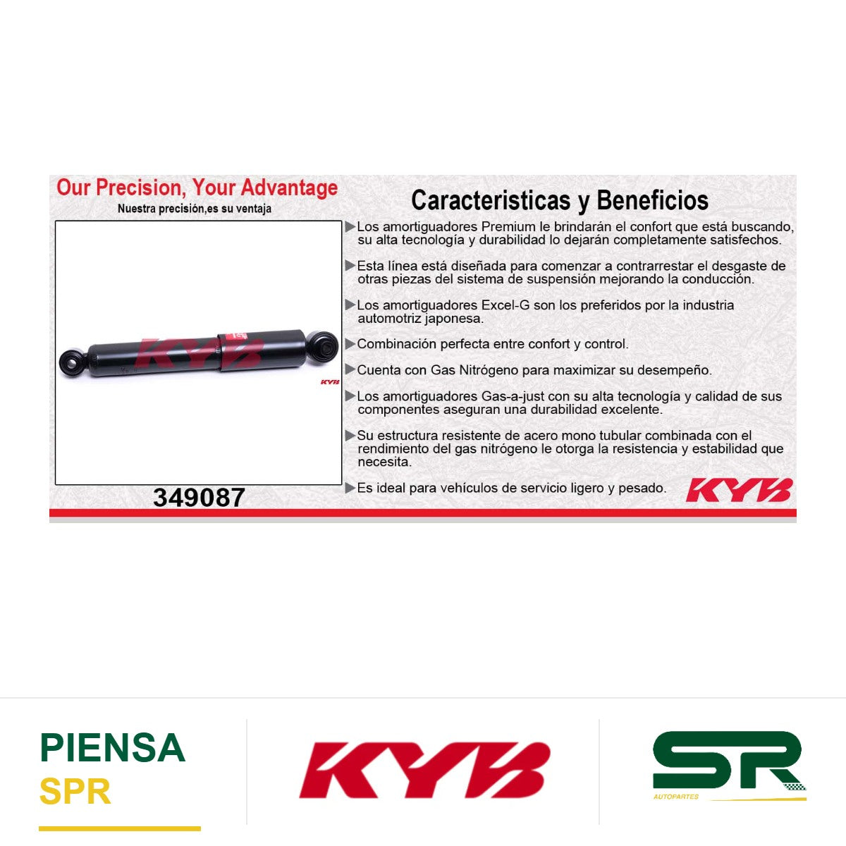 AMORTIGUADOR TRASERO GAS EXCEL-G DODGE I10 (2012-2016). KYB