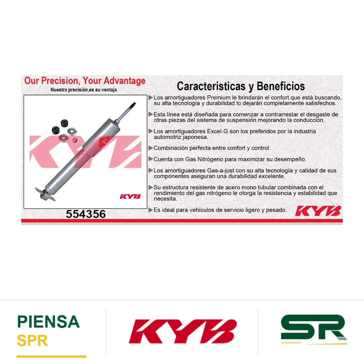 AMORTIGUADOR DELANTERO GAS-A-JUST CHEV EXPRESS VAN PASAJEROS TODOS (2012-2014) (D) KYB