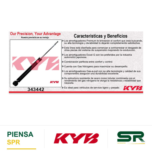 AMORTIGUADOR TRASERO GAS EXCEL-G TOYOTA YARIS (2006-2011) KYB