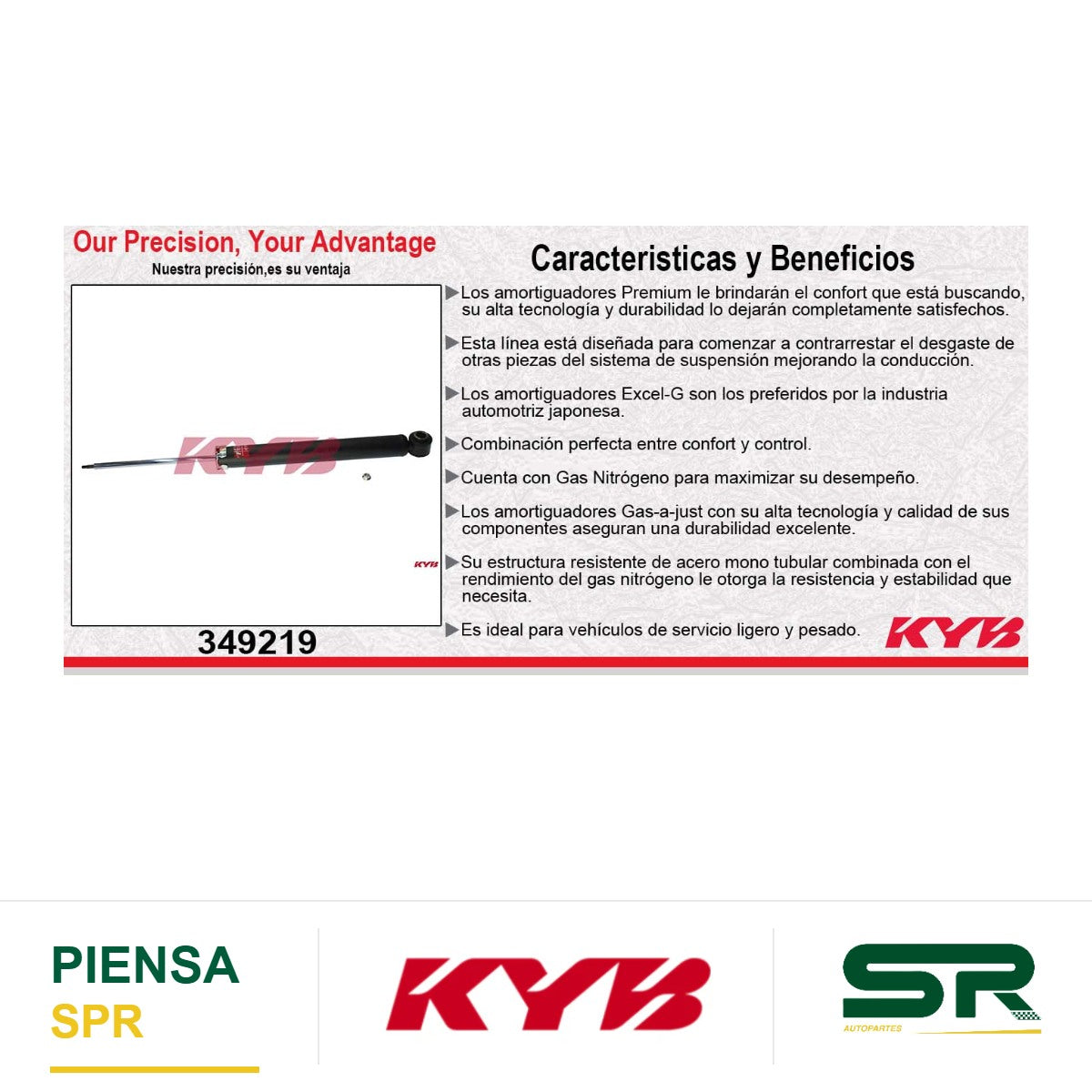 AMORTIGUADOR TRASERO GAS EXCEL-G MAZDA CX-5 (2014-2019). KYB
