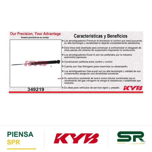 AMORTIGUADOR TRASERO GAS EXCEL-G MAZDA CX-5 (2014-2019). KYB