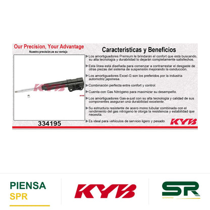 AMORTIGUADOR DELANTERO DERECHO GAS EXCEL-G CHEV TRACKER (1998-2004) - GEO. TRACKER (1996-1997) - SUZUKI. GRAND VITARA (1999-2005) - SIDEKICK (1996-1998) - VITARA (1999-2004) - XL-7 (2002-2006) KYB