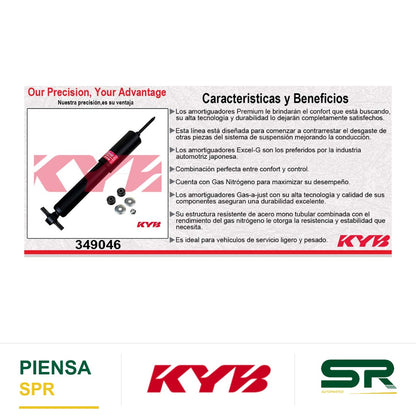 AMORTIGUADOR DELANTERO GAS EXCEL-G CHEV. EXPRESS 2500 (2003-2013) - EXPRESS 3500 (2003-2013) - SAVANA 2500 (2003-2013) - SAVANA 3500 (2003-2011) KYB