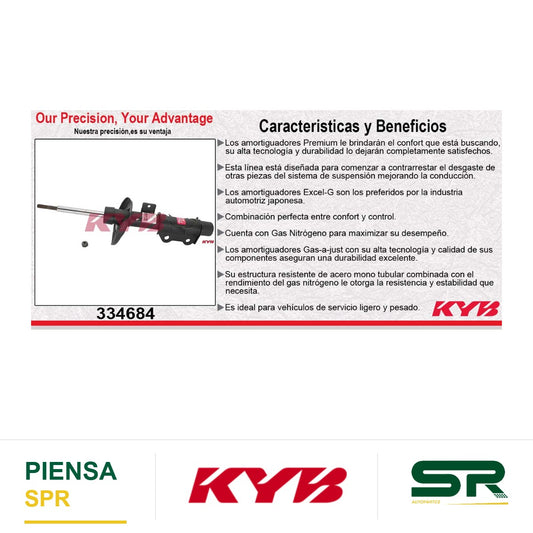 AMORTIGUADOR DELANTERO DERECHO GAS EXCEL-G CHEVROLET CAMARO (2010-2015). 34684 KYB