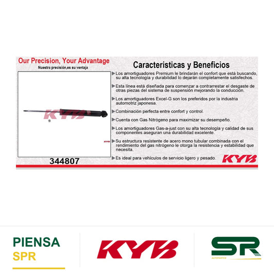 AMORTIGUADOR TRASERO GAS EXCEL-G AUDI A4 EXCEPTO SPORT SUSPENSION, S4 Y RS4 (2005-2008) KYB