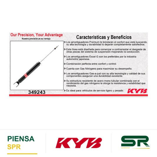 AMORTIGUADOR TRASERO GAS EXCEL-G HYUNDAI AZERA (2012-2017) - SONATA (2013-2014) - TUCSON (2010-2015) - IX35 TODOS (2015-2016) - KIA CADENZA (2014-2016 SPORTAGE (2011-2016) KYB