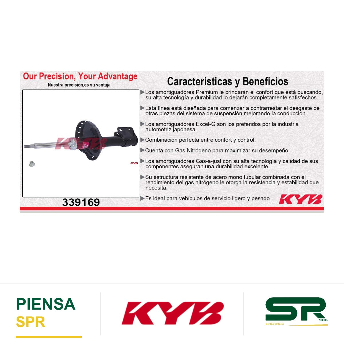 AMORTIGUADOR DELANTERO DERECHO GAS EXCEL-G SUBARU FORESTER (2009-2012) KYB