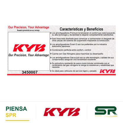 AMORTIGUADOR TRASERO GAS EXCEL-G DODGE RAM PROMASTER 2500, 3500 (2014-2017). KYB