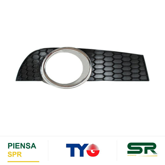 REJILLA DERECHO PARA FARO DE NIEBLA CHEVROLET AVEO 2012-2016 / 2008-2011 5P SOLO USA BISEL CROMADO 352 TYG