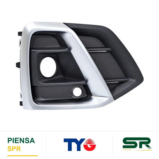 REJILLA DERECHO CON HOYO PARA SENSOR PARA FARO DE NIEBLA NEGRA AUDI Q5 2021-2024 C / MOLD SATIN TYG