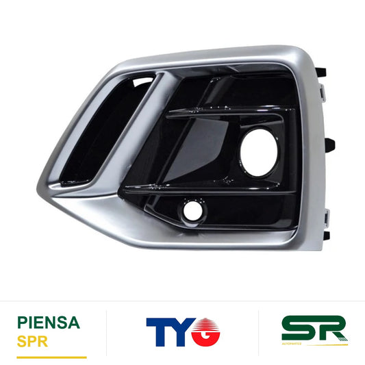 REJILLA IZQUIERDO CON HOYO PARA SENSOR PARA FARO DE NIEBLA AUDI Q5 2021-2024 C / MOLD SATIN LISA TYG