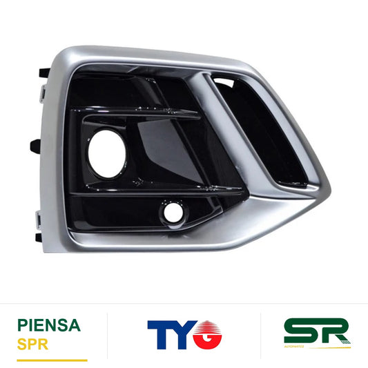 REJILLA DERECHO CON HOYO PARA SENSOR PARA FARO DE NIEBLA AUDI Q5 2021-2024 C / MOLD SATIN LISA TYG