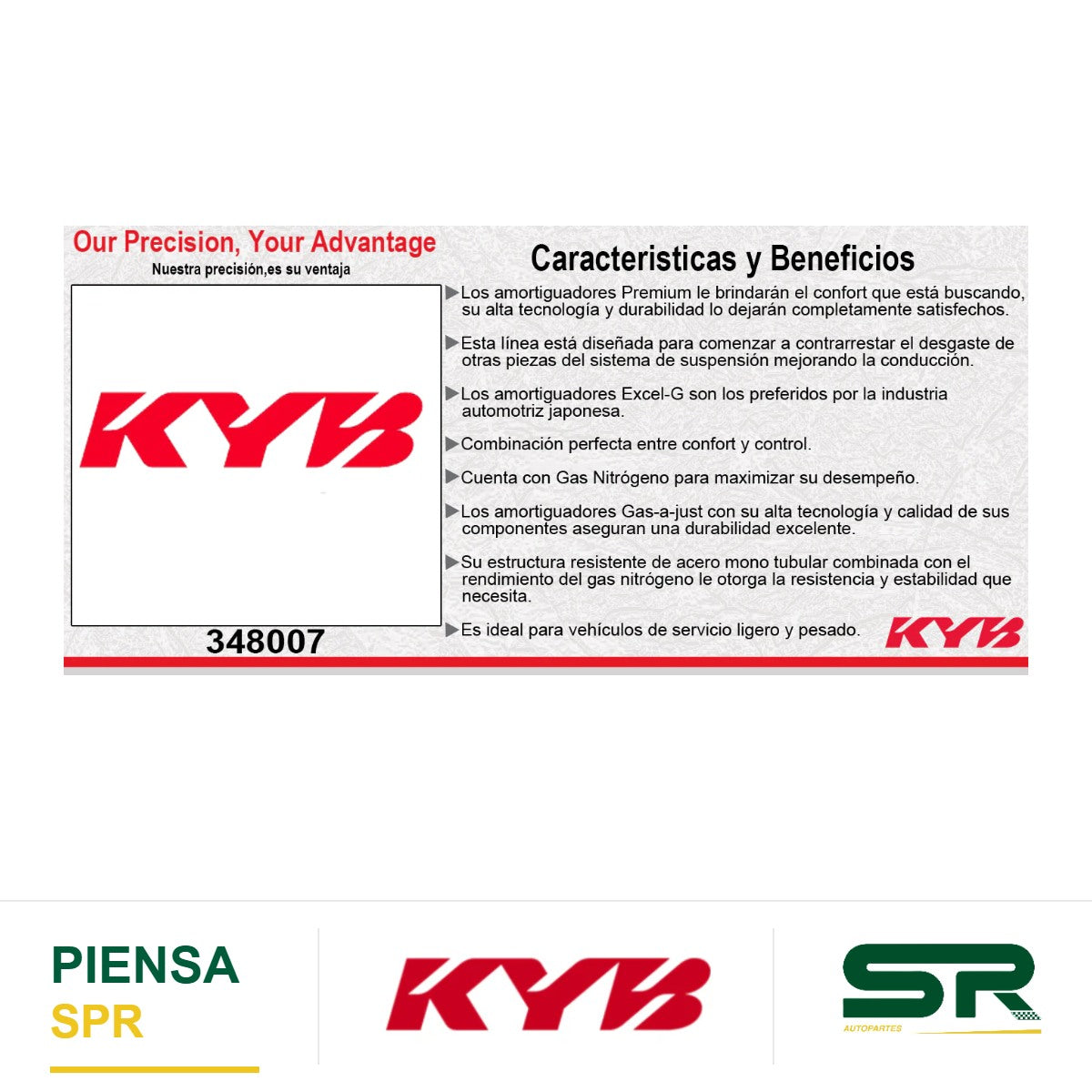 AMORTIGUADOR TRASERO GAS EXCEL-G KIA SOUL L4 1.6 (2016-2019). KYB