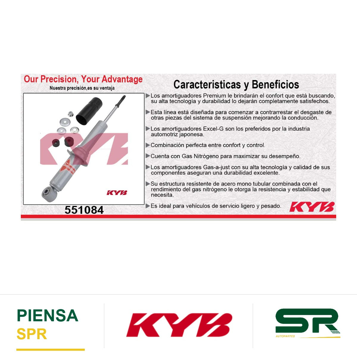 AMORTIGUADOR DELANTERO GAS-A-JUST TOYOTA. 4 RUNNER TODAS (1996-2002) KYB