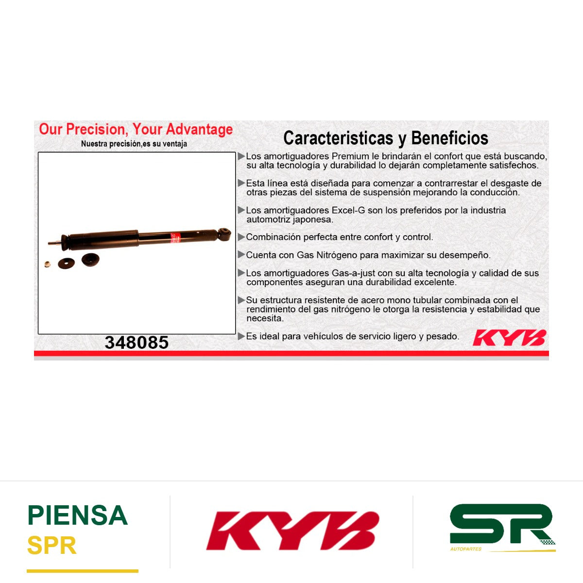 AMORTIGUADOR TRASERO GAS EXCEL-G HONDA CIVIC [EXC. SI] (2012-2015). KYB