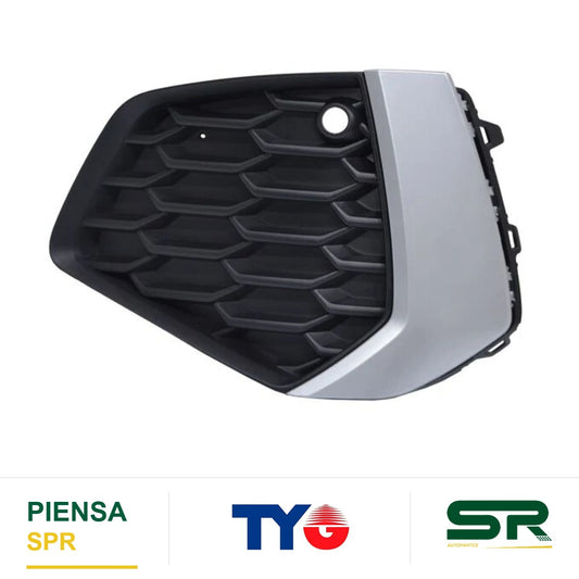 REJILLA IZQUIERDO CON HOYO PARA SENSOR SIN FARO DE NIEBLA PLATA S-LINE AUDI A3 2022-2024 FILO TYG