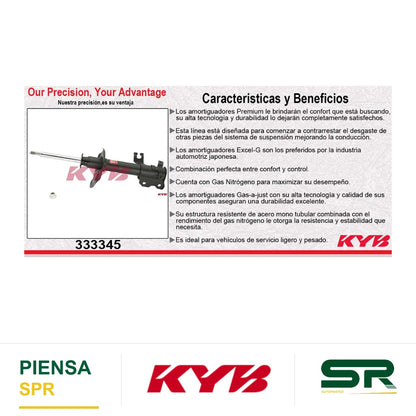 AMORTIGUADOR DELANTERO IZQUIERDO GAS EXCEL-G NISSAN SENTRA (HS) (2001-2006) KYB