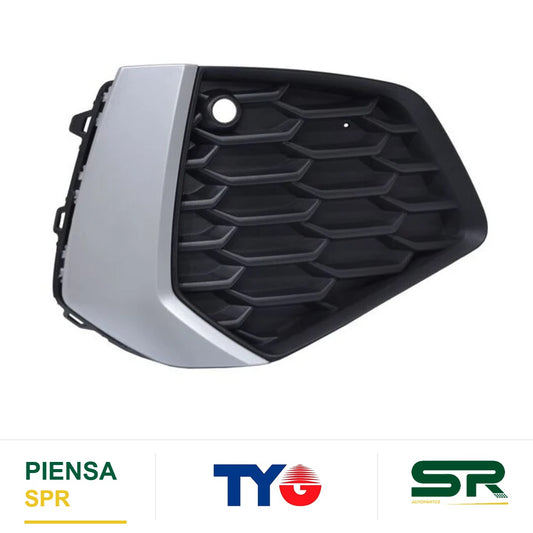 REJILLA DERECHO CON HOYO PARA SENSOR SIN FARO DE NIEBLA PLATA S-LINE AUDI A3 2022-2024 FILO TYG
