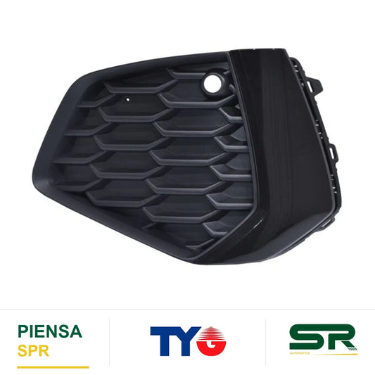 REJILLA IZQUIERDO CON HOYO PARA SENSOR SIN FARO DE NIEBLA FILO NEGRO S-LINE AUDI A3 2022-2024 TYG