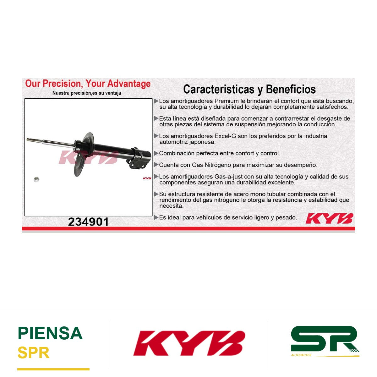 AMORTIGUADOR TRASERO GAS EXCEL-G DODGE NEON (1994-1999) KYB