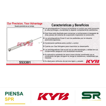 AMORTIGUADOR TRASERO GAS-A-JUST MERCEDES BENZ. C300 (2008-2010) - C350 (2008-2010) - E350 (2010-2013) - E550 (10) - E63AMG (10) KYB
