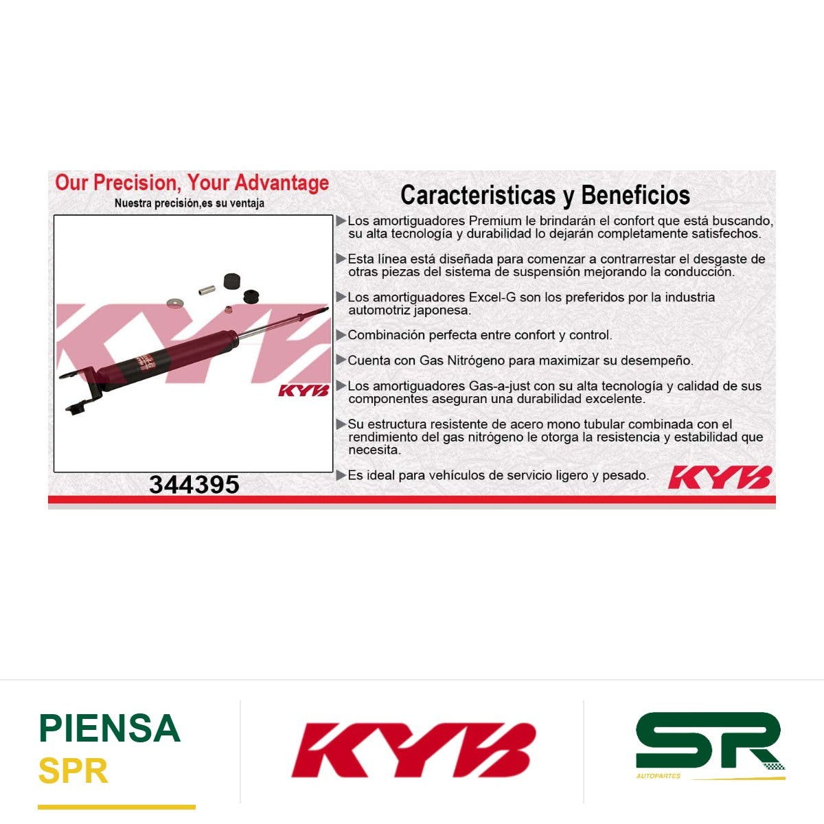 AMORTIGUADOR TRASERO GAS EXCEL-G NISSAN ALTIMA PARA 3.5 (2002-2006) KYB