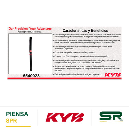 AMORTIGUADOR TRASERO GAS-A-JUST TOYOTA HILUX TODOS (2012-2015). KYB