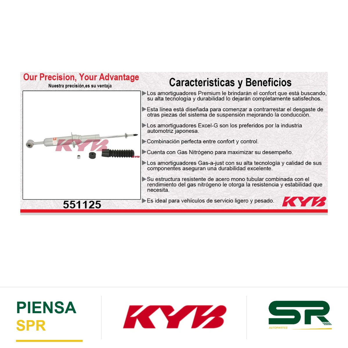 AMORTIGUADOR DELANTERO GAS-A-JUST TOYOTA. TUNDRA 4X2 Y 4X4 (2007-2012) KYB