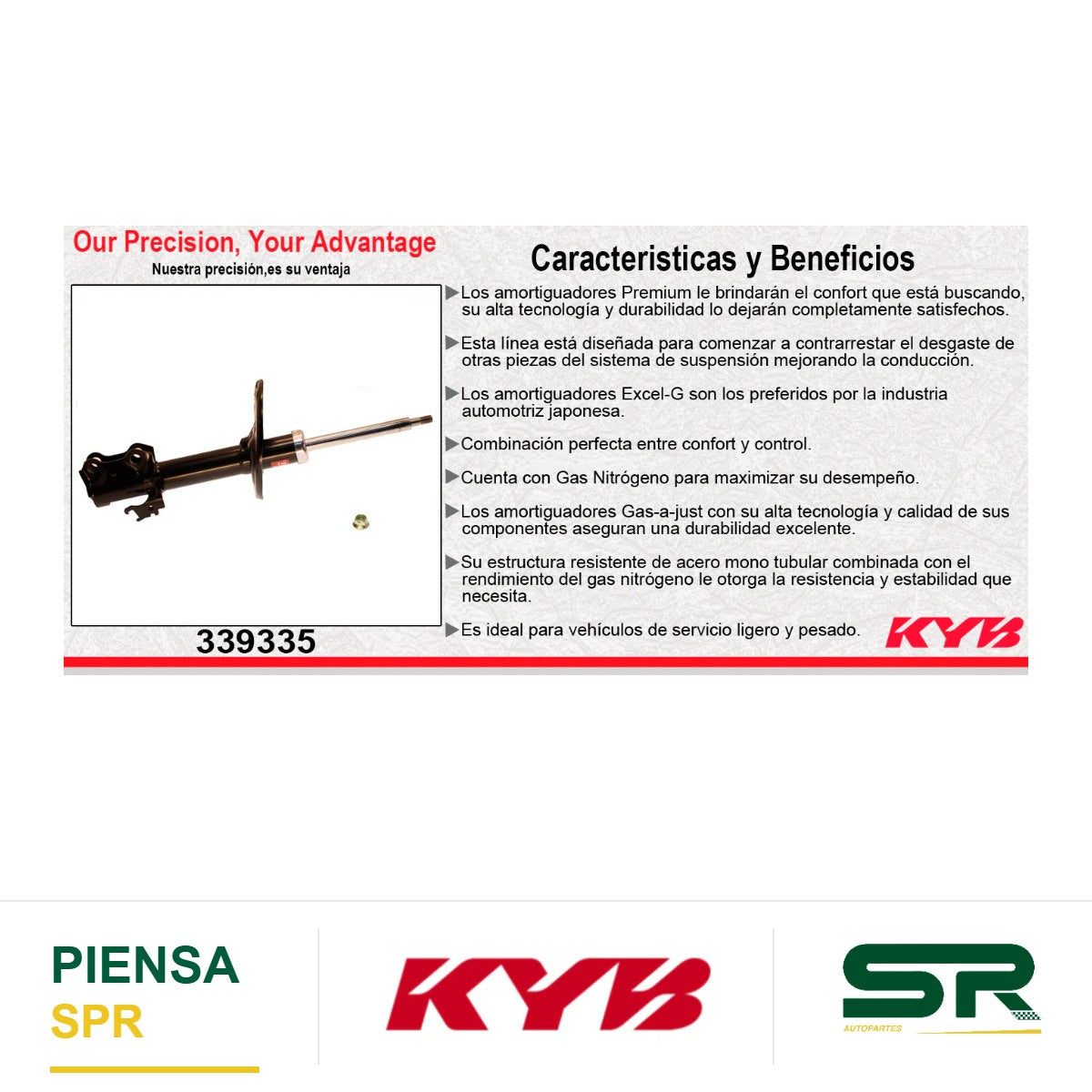 AMORTIGUADOR DELANTERO IZQUIERDO GAS EXCEL-G TOYOTA. RAV4 (2013-2018) KYB