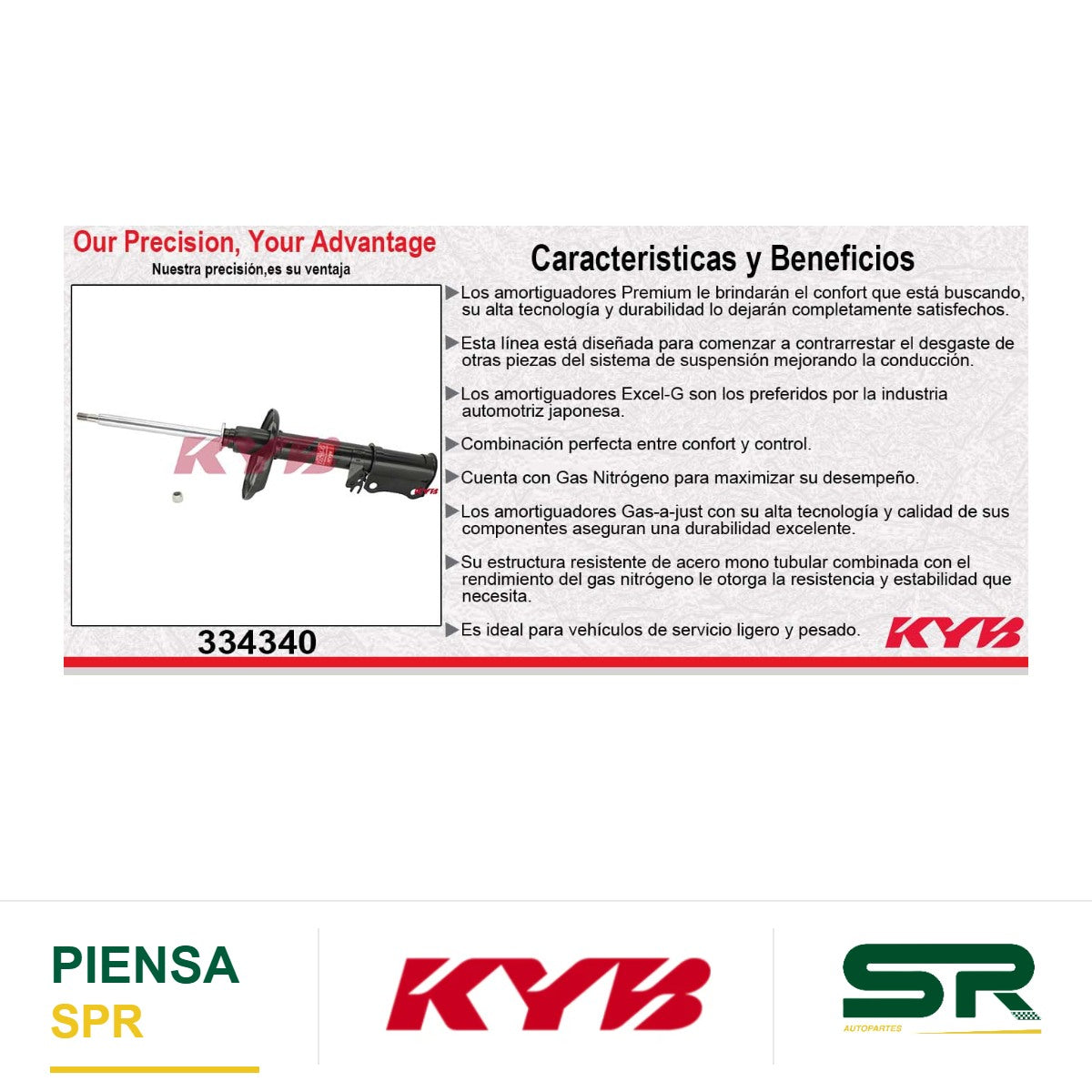 AMORTIGUADOR TRASERO DERECHO GAS EXCEL-G TOYOTA CAMRY (2002-2003) KYB
