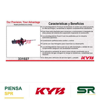 AMORTIGUADOR DELANTERO DERECHO GAS EXCEL-G HONDA CIVIC L4 2.4 (2003-2005) KYB