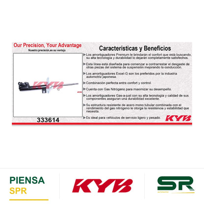 AMORTIGUADOR DELANTERO GAS EXCEL-G MERCEDES BENZ. CLASE A (168) A160 - A190 (2001-2005) KYB