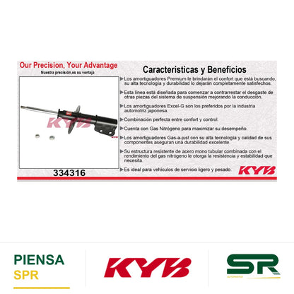 AMORTIGUADOR DELANTERO GAS EXCEL-G CHEV CAVALIER (1995-2005) - PONTIAC SUNFIRE (1995-2005) KYB
