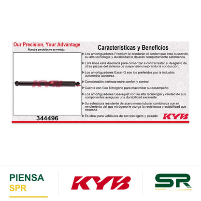 AMORTIGUADOR TRASERO DERECHO GAS EXCEL-G JEEP COMMANDER (2006-2010) - GRAND CHEROKEE (2005-2010). KYB