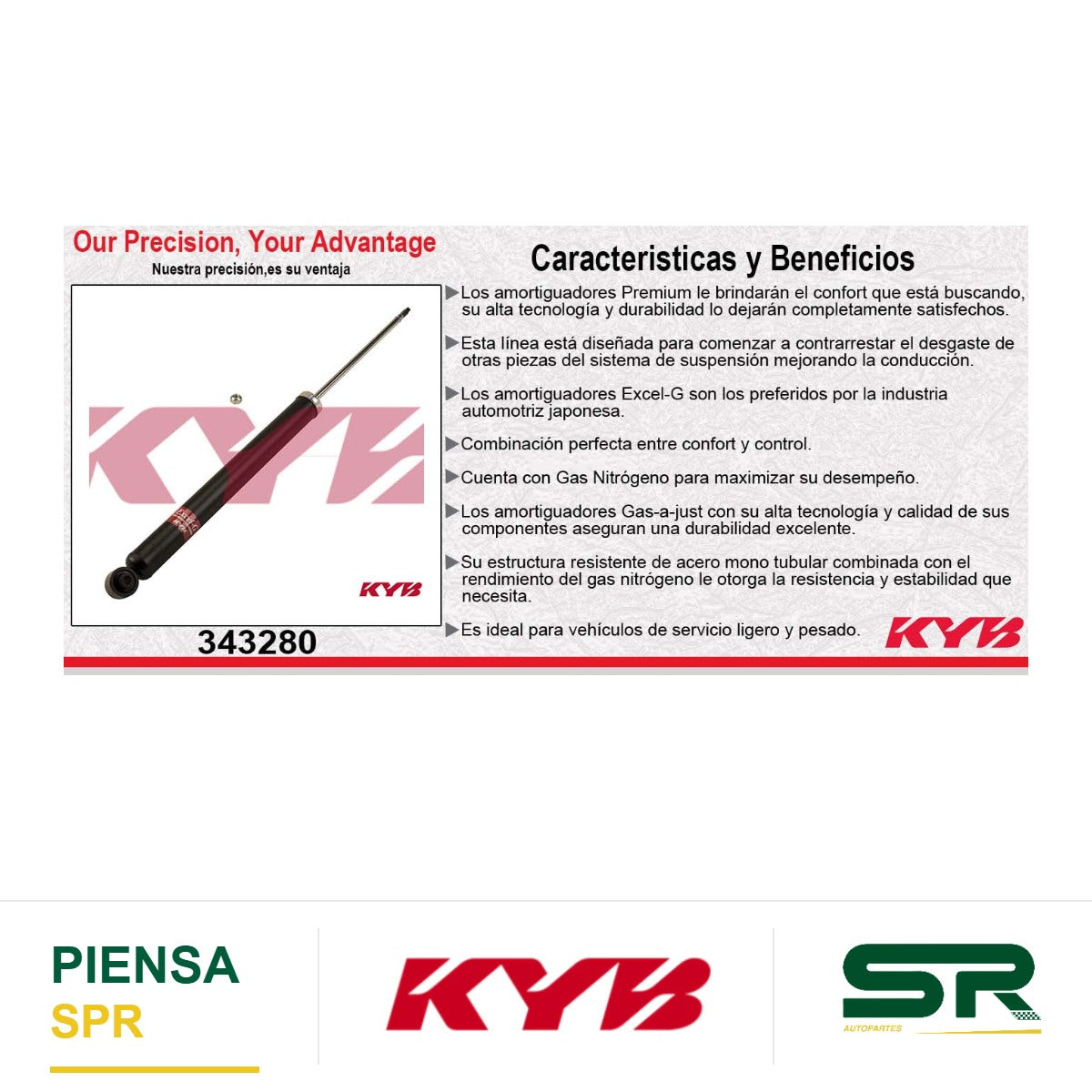 AMORTIGUADOR TRASERO GAS EXCEL-G VW POLO GTI L4 1.8T (17) KYB