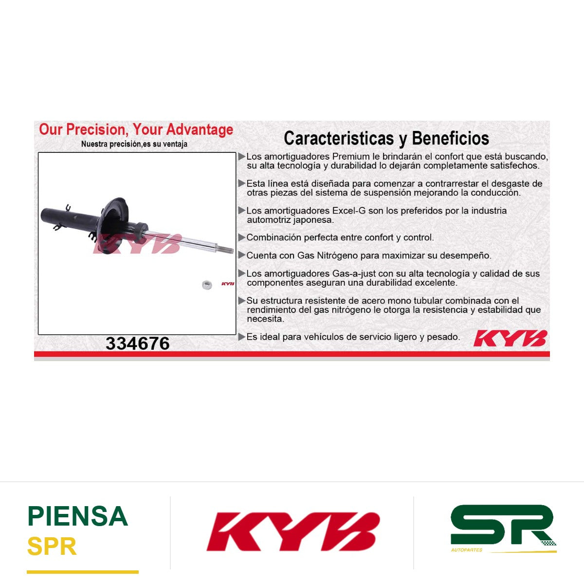 AMORTIGUADOR DELANTERO GAS EXCEL-G AUDI TT ROADSTAR & COUPE (2000-2006) - TT QUATTRO (2000-2006) KYB