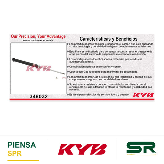 AMORTIGUADOR TRASERO GAS EXCEL-G CHEVROLET CRUZE (2010-2016) - VOLT (2011-2015). KYB