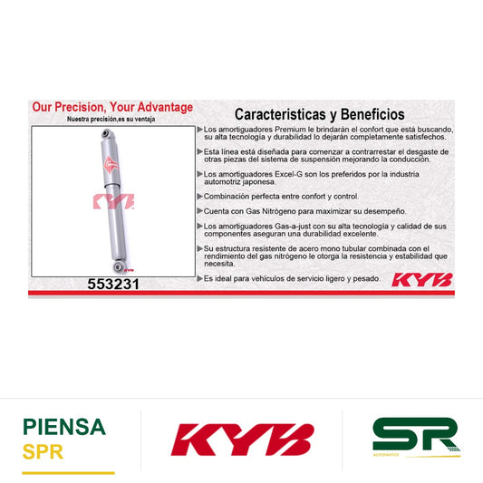 AMORTIGUADOR TRASERO DERECHO GAS-A-JUST VW VAN (2003-2009) - DERBY VAN (2003-2009) KYB