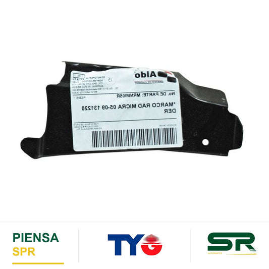 MARCO RADIADOR IZQUIERDO NISSAN MICRA 2005-2007 LAT TYG