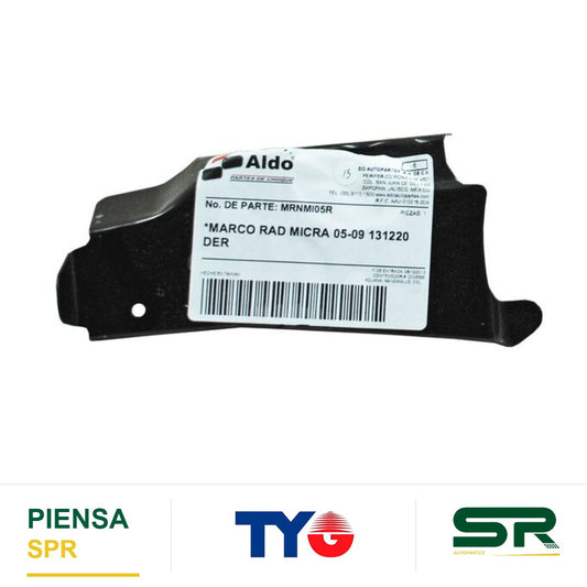 MARCO RADIADOR DERECHO NISSAN MICRA 2005-2007 LAT TYG