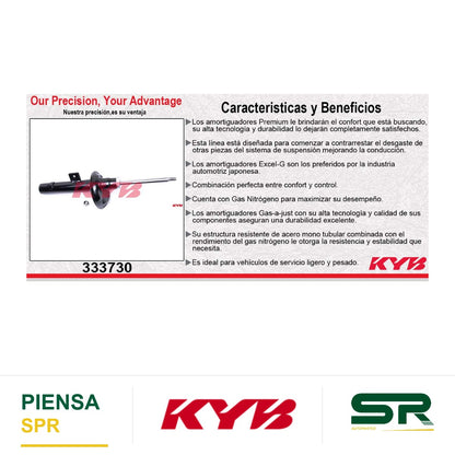 AMORTIGUADOR DELANTERO IZQUIERDO GAS EXCEL-G PEUGEOT GRAND RAID (2008-2012) KYB